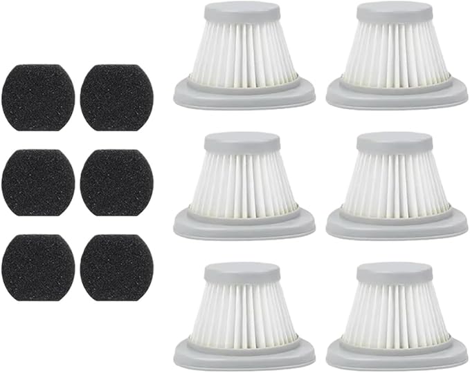 Compatible With Xiaomi Deerma DX118C / DX118M Vacuum Cleaner Parts 10Pcs / 6Pcs / 5Pcs / 1Pcs HEPA Filter+Filter Sponge Replacement(1Sets)