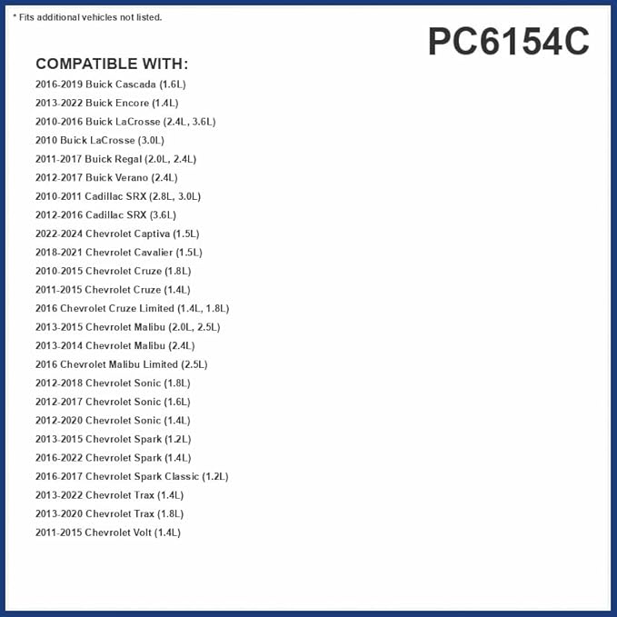 PG Cabin Air Filter PC6154C | Fits 2022-2025 Chevrolet Captiva, 2011-2015 Cruze, 2013-2022 Trax, 2013-2022 Buick Encore, 2013-2015 Chevrolet Malibu, 2012-2018 Sonic, 2012-2016 Cadillac SRX