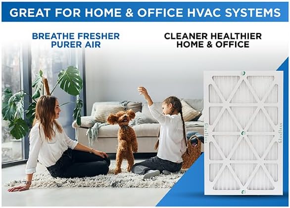 Glasfloss 16x24x2 MERV 10 (FPR 5-6) 2" Inch Pleated Air Filters Box of 6. Actual Size: 15-1/2 x 23-1/2 x 1-3/4