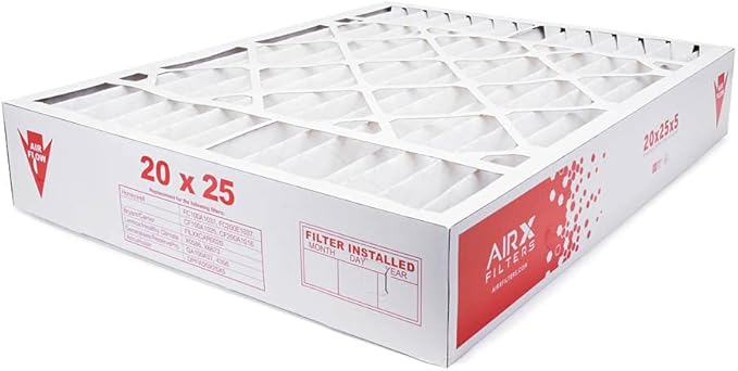 AIRx Filters 20x25x5 Furnace Filter MERV 8 HVAC AC Air Filter, Replacement for Bryant Carrier FILXXCAR0020 CARF8250602, Easy Installation, Reduces Dust & Pollen, 2-Pack