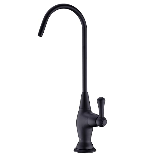 Sink Drinking Water Faucet, Sink Water Filter System, Suitable for Most Reverse Osmosis or Water Filtration Systems, Stainless Steel Reverse Osmosis Faucet for Kitchen Bar, Black