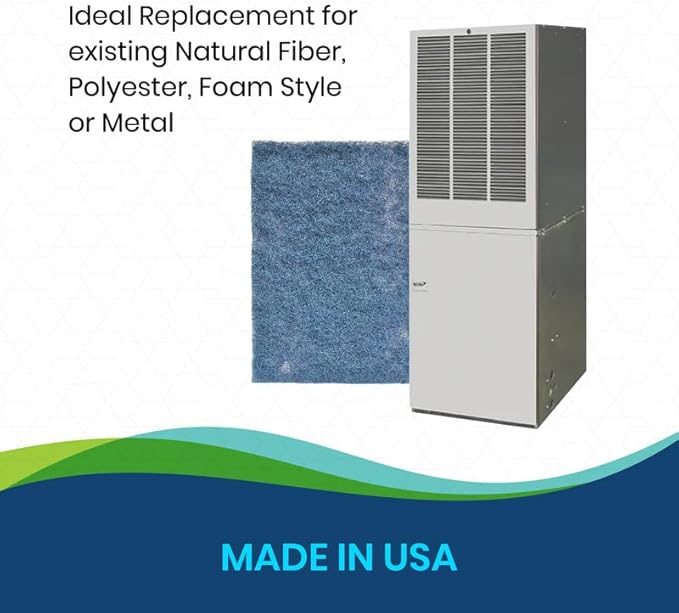 Natural Fiber Hog Hair Furnace Door Filter for Mobile, Manufactured and Modular Homes (16 x 26)