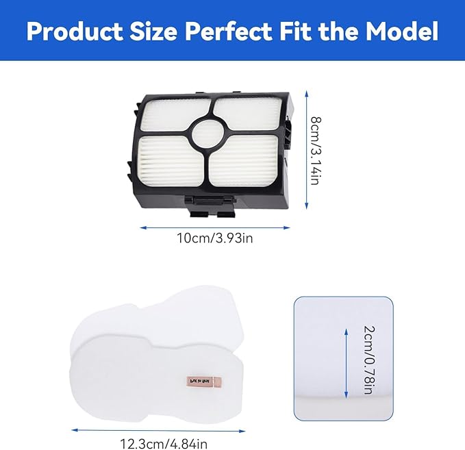 HZ3002 Replacement Filters for Shark HZ3002 HZ3000 HZ4001AMZ HZ4002 Stratos Ultralight Corded Stick Vacuum, Replace part XFFKHZ3000 XHFHZ3000, 4 HEPA & 8 Foam and Felt Filters