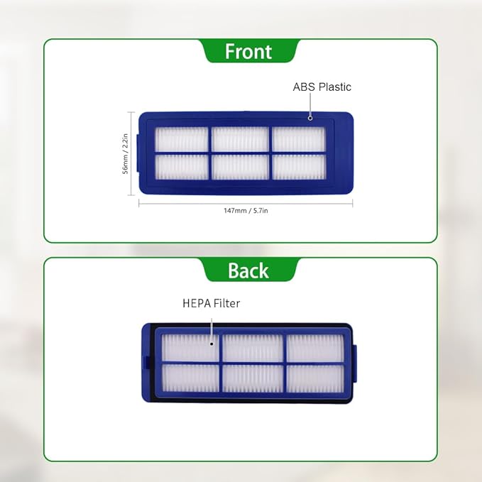 Replacement Filters Compatible with eufy RoboVac 11S Max, 30C Max, G30, G30 Edge/Hybrid/Verge, G10, G20, Robot Vacuum Parts Accessories, 4-Pack.