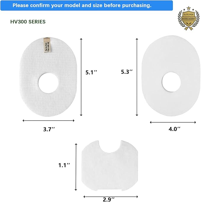 Vacuum Filter Replacement, Vacuum Cleaner Parts For Shark Rocket HV300 Series, Fits HV300W, HV301, HV302, HV303, HV305, HV308, HV310, UV450, Replaces XFFV300,2 Pack