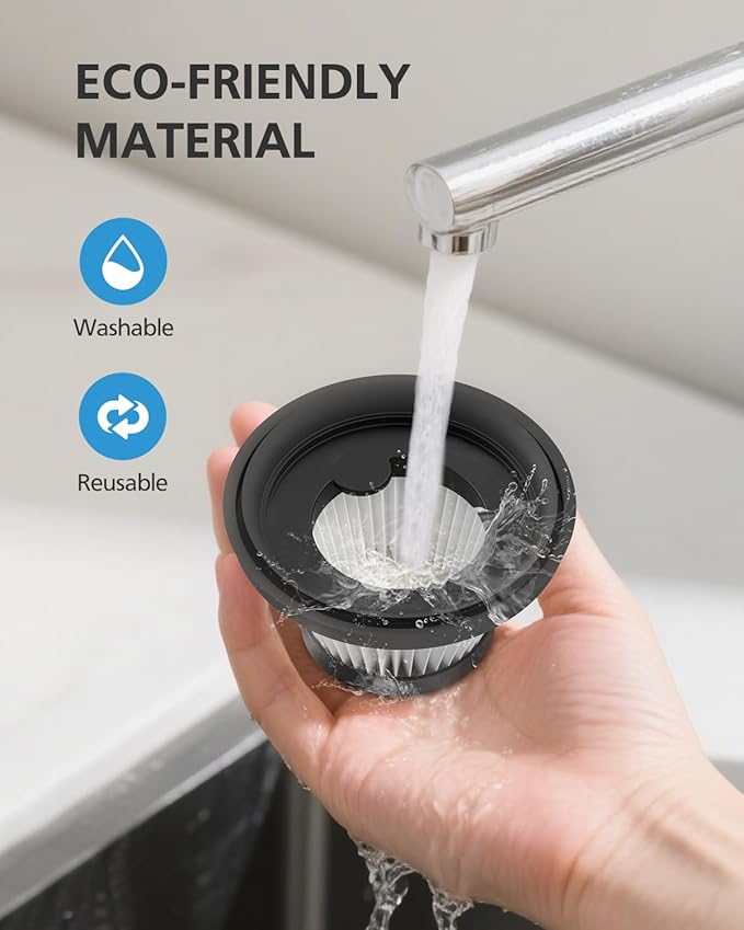 12 Pack Vacuum Filter Replacement Compatible with Compact Cordless Vacuum Cleaner as Seen on TV, Washable and Reusable Vac Replacement Parts