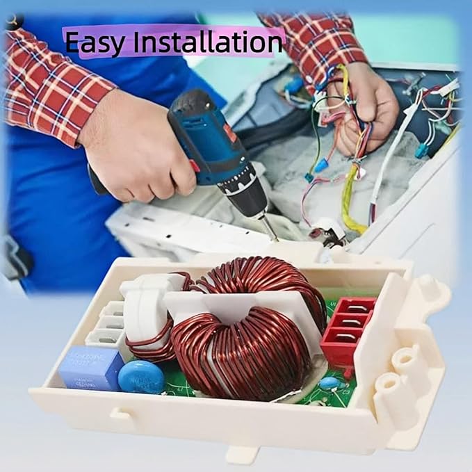 Upgraded 6201EC1006T Noise Filter Assembly Fits for Washer & Dishwasher | Reduce Electromagnetic Noise | Easy Install | LZXQYMX