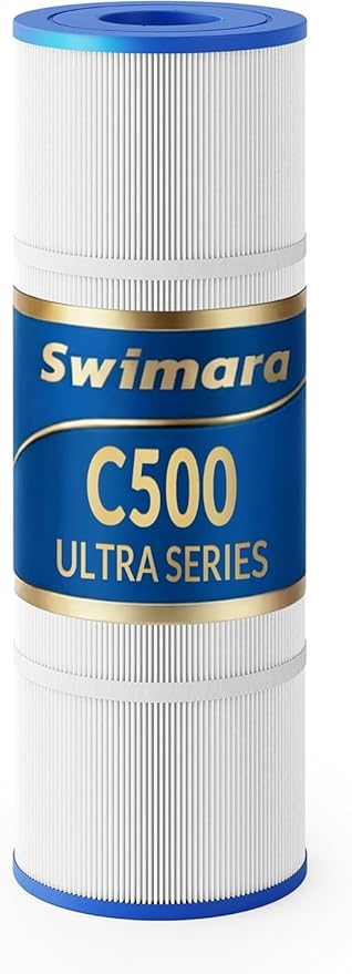 Pool Filter Cartridge, 5oz Trilobal Heavy-Duty Fabric, Ultra Series, Compatible with Hayward Star-Clear C500 Easy Clear C550, Replacement for CX550RE CX500RE, PA55 PA50, 50 Sq. Ft. (7" Dia)