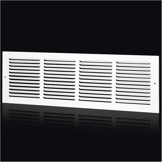 24"Wx6"H Duct Opening Return Air Grille,Air Return Vent Cover Grill for Sidewall and Ceiling,Solid Steel AC Vent Cover HVAC Cold Air Intake Grille Without Filter House,Outer Dimension:25.75WX7.75"H