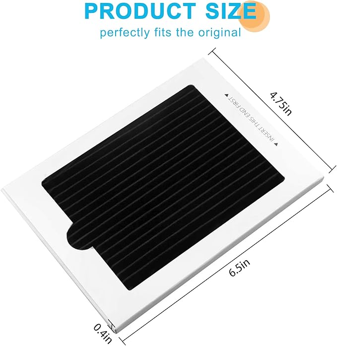 Refrigerator Air Filter Replacement 6 Pack - Carbon Activated Filter Compatible with Frigidaire & Electrolux Pure Air Ultra Reduce Odors for EAFCBF, PAULTRA, RAF1150 242061001,242047801, 242047804