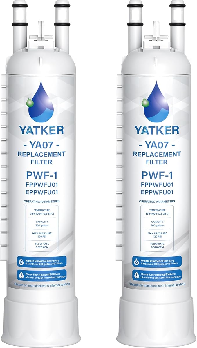 FPPWFU01 Water Filter Replacement Compatible with EPPWF01 PureAdvantage PWF-1 FPPWFU01 PurePour PWF-1 Water Filter(2 Pack)