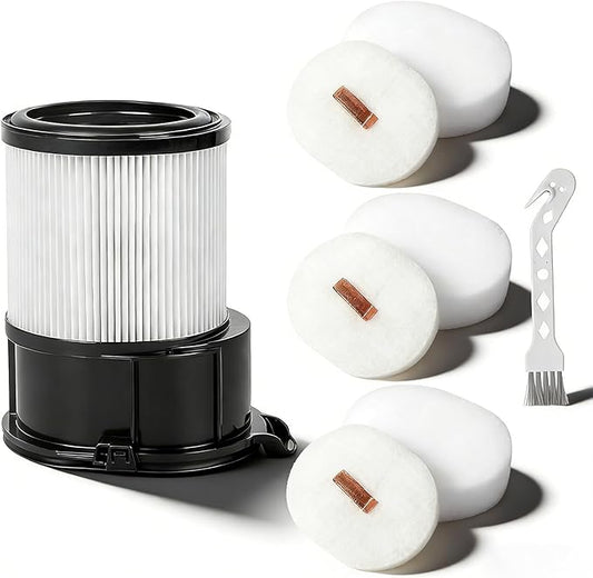 IP1251 IP3251 Filter Replacement for Shark PowerDetect Clean & Empty Cordless Stick Vacuum IP3251 IP3253 IP1255 IP1251, Include 1 Post-Motor Filter + 3 Foam & Felt kit for Handheld Vacuum