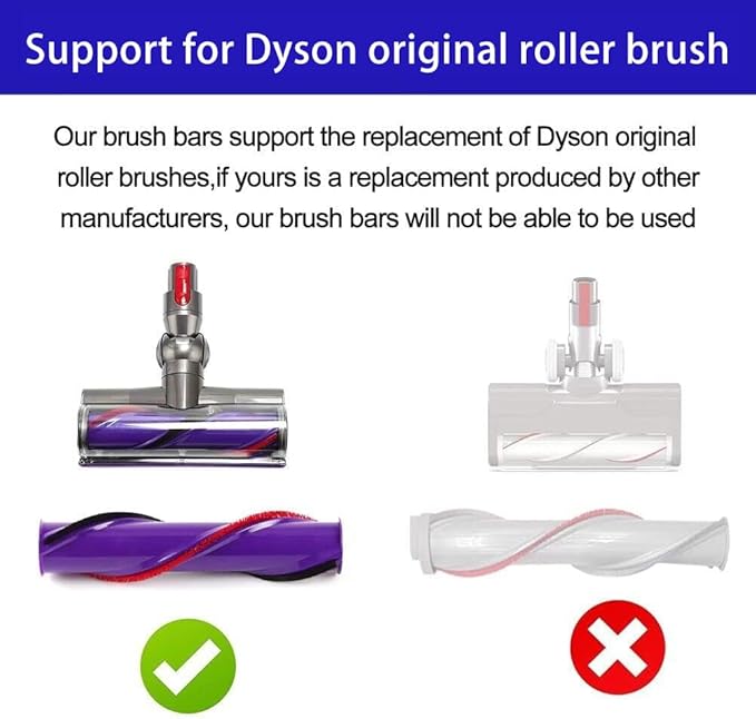 4 Pcs Strips Replacment for Dyson V8,V10 Vacuum Cleaner Rolling Brush Strips, with 1 Screwdriver