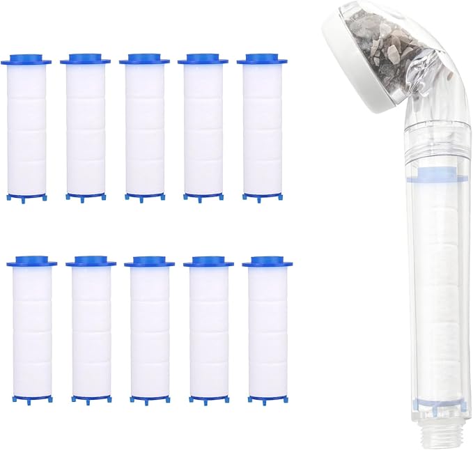 20pcs Shower Head Filter for Drivese, White Turbo Shower Head Filters Replacement Water Filter Core Accessories for Drivese Handheld Showerhead