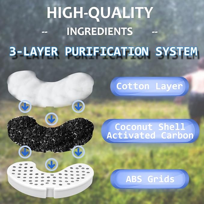 10 Packs Charcoal Water Filter Replacement for Pioneer Pet Compatible with Ceramic & Stainless Steel Raindrop Fountains