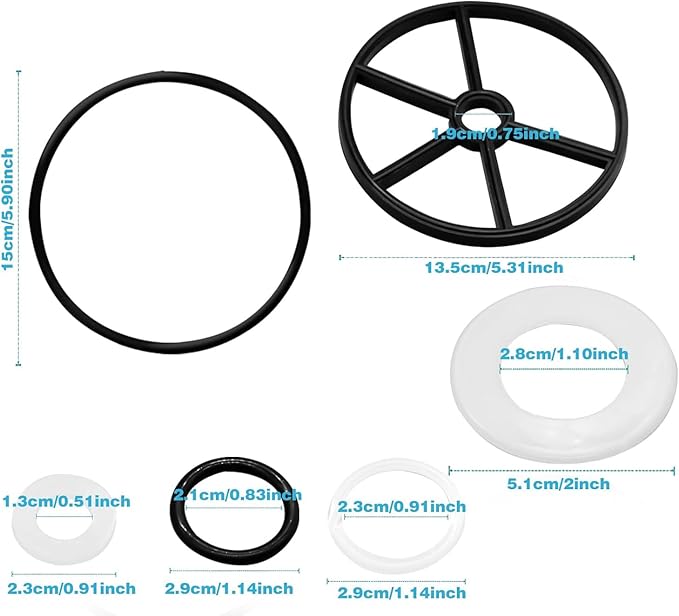 Replacement Vario-Flo Pool Filter Valve Parts Spider Gasket Kit for Hayward 1 1/2" SP0710 SP0710X SP0711 SP0712