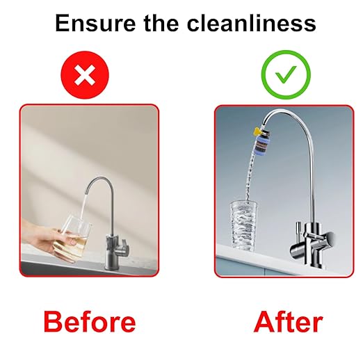 3 Pack Faucet Mount Filters,Purifier Kitchen Tap Filtration for Kitchen,Faucet Water Filter for Home Bathroom with Activated Carbon Removes Chlorine Fluoride Heavy Metals Hard Water (Random Color)