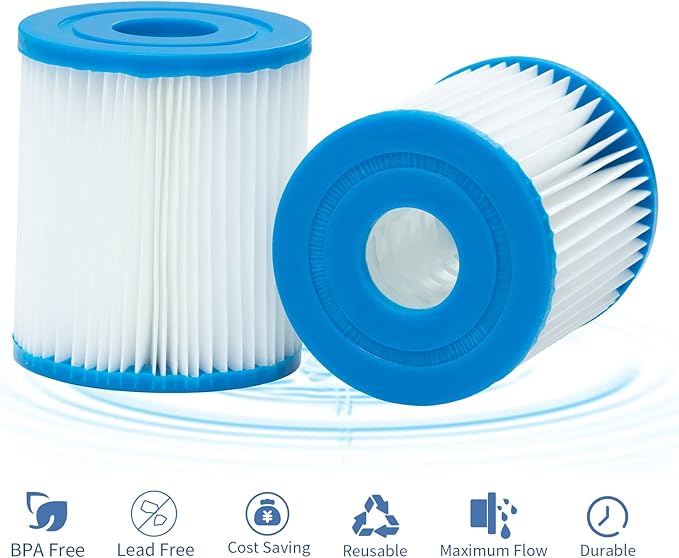 Hrozny Type I Pool Filter Cartridge,Pool Filter Cartridge Size 1 for 58093,for Summer Waves 300/330 Gal/h Filter Pumps(12 Pack)