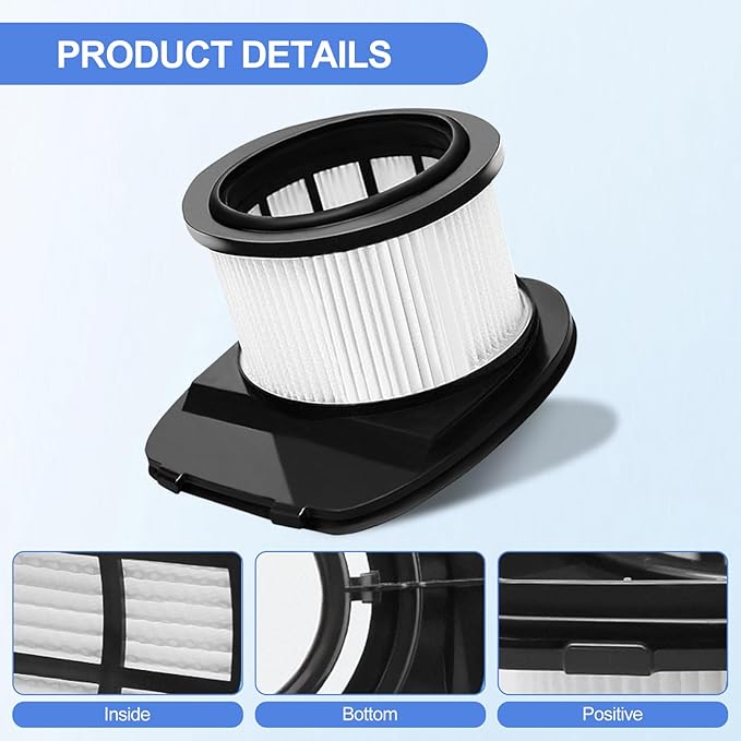 IZ382H Filter Replacement for Shark IZ162H IZ163H IZ362H IZ363HT IZ440H IZ462H IZ482H IZ483H IZ382H Rocket Pet Pro Cordless Stick Vacuums, Comapre to Part XHF161H & 617FJ140