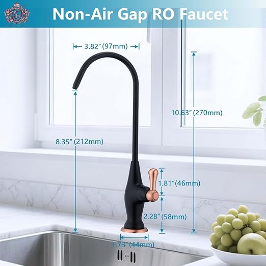 Sink Drinking Water Faucet,Stainless Steel Sink Water Filter System, Suitable for Most Reverse Osmosis or Water Filtration Systems, Reverse Osmosis Faucet for Kitchen Bar