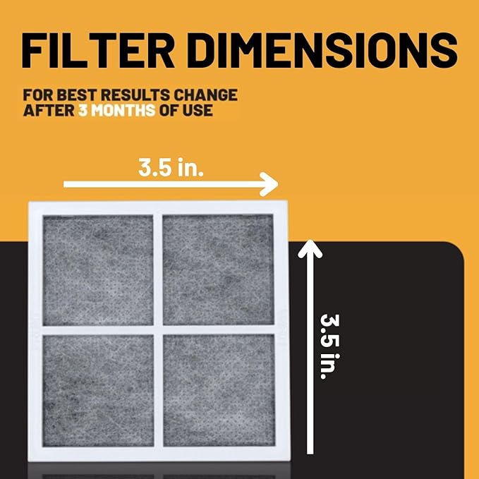 QPD LT120F Air Filter Replacement for LG Refrigerators - Compatible with Kenmore Elite 9918, ADQ73214404, and ADQ73334008, 3-Layer Air Purification with Carbon - 6 Pack