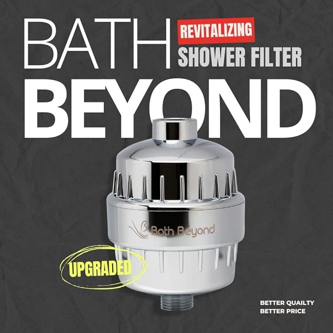 Shower Filter Vitamin C 15 Stage High Output Water Filter With cartridge for Hard Water - Shower Head Filter Removes Chlorine Fluoride and Improves The Condition of Your Skin, Hair