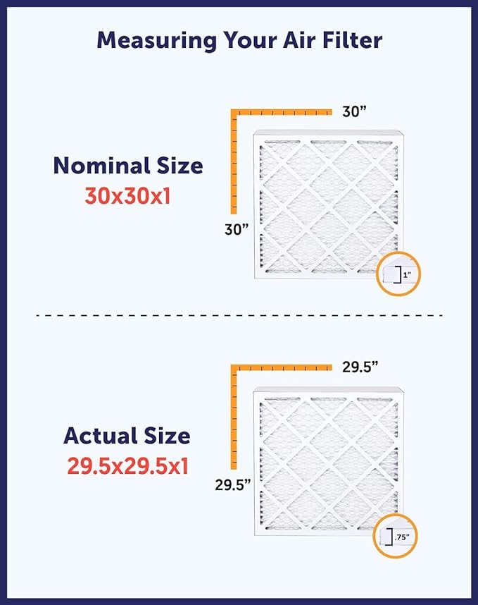 Filter King 36.5x44x1 Air Filter (MERV 8) (4-Pack) Dust & Allergy Control AC Furnace Filters, MADE IN USA, HVAC, Pleated, Electrostatic (Actual Size: 36.5 x 44 x .75)