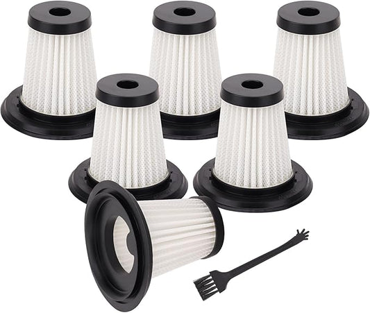 6 Pack Filter Replacement Compatible with MONOZEL VC026, SWMRDN VC007, Dormzie VC029, SIMWAL SV01 Cordless Handheld Vacuum Cleaner, Washable Filters Accessories Part