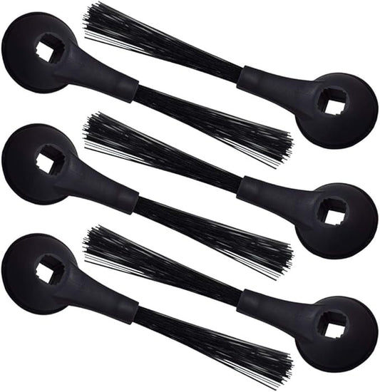 6-Pack IQ Robot Side Brushes, for Shark Robot R100, R101AE, RV1000, RV1001AE, RV1001, UR1005AE, RV911S Vacuum Models Anti-Tangle Pet Hair, Carpets, Hard Floors Easy Install Brush Head Tool Kit