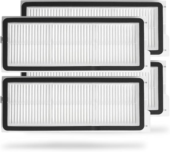 4Pack Washable Filter Replacement Parts For Roborock Qrevo MaxV,Qrevo S,Qrevo Plus,Qrevo Pro,Qrevo Curv,Qrevo Curv S5X,Qrevo Edge,Qrevo Edge S5A,QV35A Robot Vacuum Cleaners, High Efficiency Filters