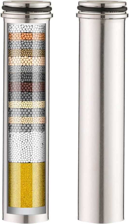 2 Pack Upgrade Replacement Filters Compatible with PWERAN Handheld Shower Head, Removes Chlorine, 304 Stainless Steel