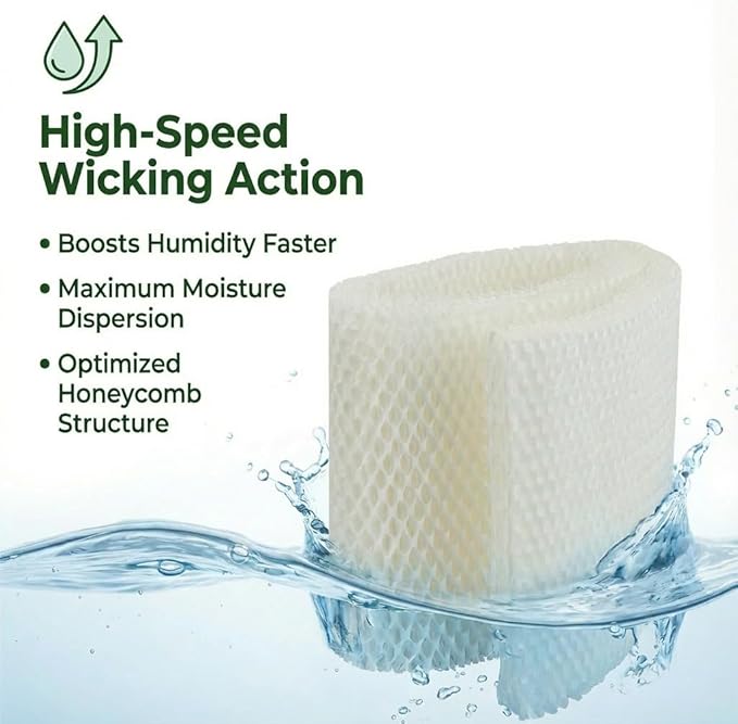 MAF2 Humidifier Wick Filter, MAF2 Super Wick Replacement Compatible with AIRCARE Essick Air Moist Air MA0800 MA0600 MA0601 and Kenmore 15408 17006 29706 29988 Humidifiers(2 Pack)