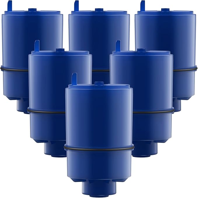 GLACIER FRESH NSF Certified Water Filter - Compatible with PUR Filters RF9999 and RF-3375 - Replacement Faucet for All PUR Systems - 6 Pack