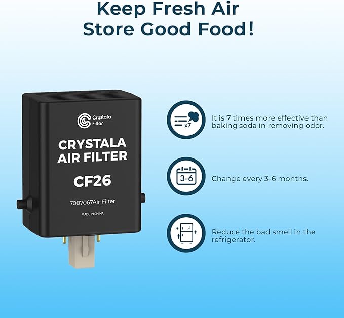 Crystala Filters Replacement For Sub-Zero Refrigerator Air Purification Cartridge 7042798, 7007076, 7007067 Air Filter (Pack of 1)