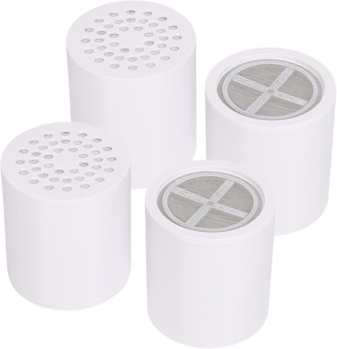 15 Stage Shower Filter Replacement Cartridge, Universal High Output Shower Filter for Hard Water Remove Chlorine and Harmful Substances, Body Caring, 4 Pack