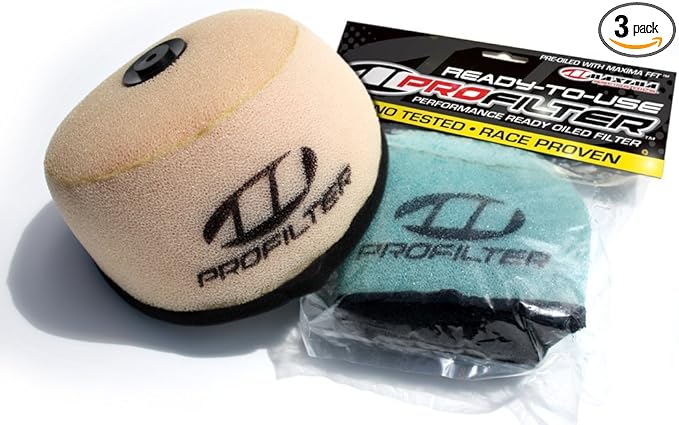 Maxima Racing Oils AFR-2401-00-3 ProFilter Ready to Use Dual Stage Foam Air Filter, 3-Pack