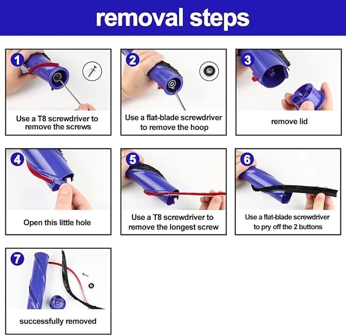 4 Pcs Strips Replacment for Dyson V8,V10 Vacuum Cleaner Rolling Brush Strips, with 1 Screwdriver