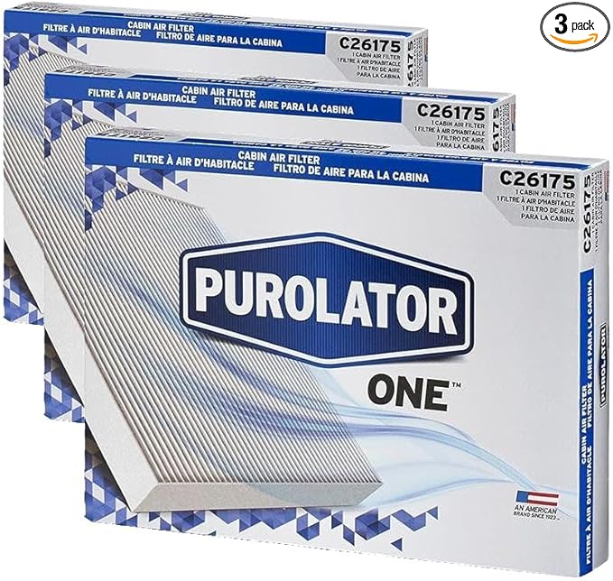 Purolator C26175 PurolatorONE Advanced Cabin Air Filter Compatible With Select Ford Vehicles (Pack of 3)