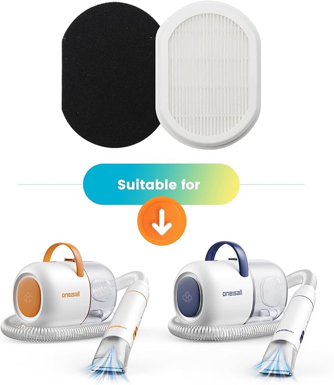 oneisall Sponge Filter, HEPA for PG08 Pet Grooming Kit & Vacuum