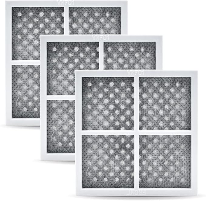 QPD LT120F Air Filter Replacement for LG Refrigerators - Compatible with Kenmore Elite 9918, ADQ73214404, and ADQ73334008, 3-Layer Air Purification with Carbon (3-Pack)