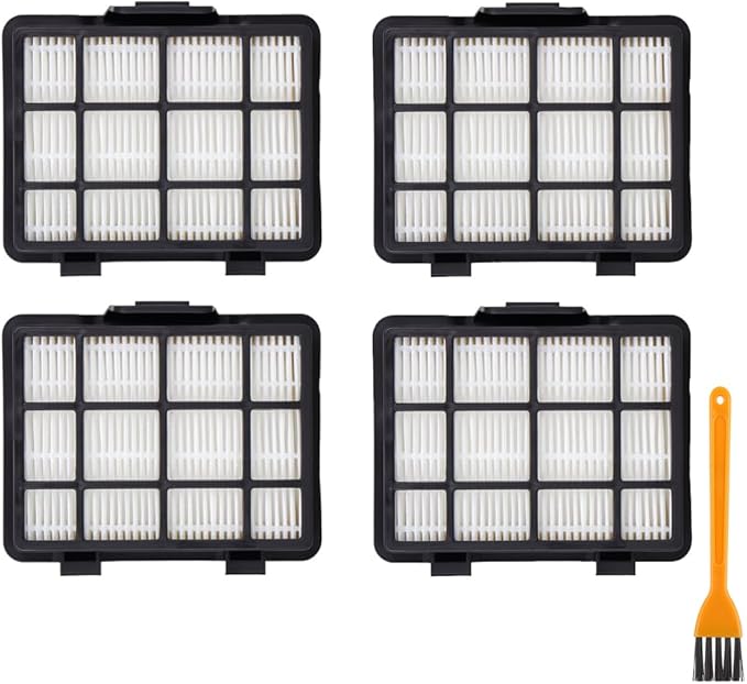 Vacuum Filters Compatible with Eureka NEN180 NEN186BL Bagless Canister Vacuum Cleaner - HEPA Filter Replacement Accessories Part,4 Pack (It's Not Dust Cup Filters)