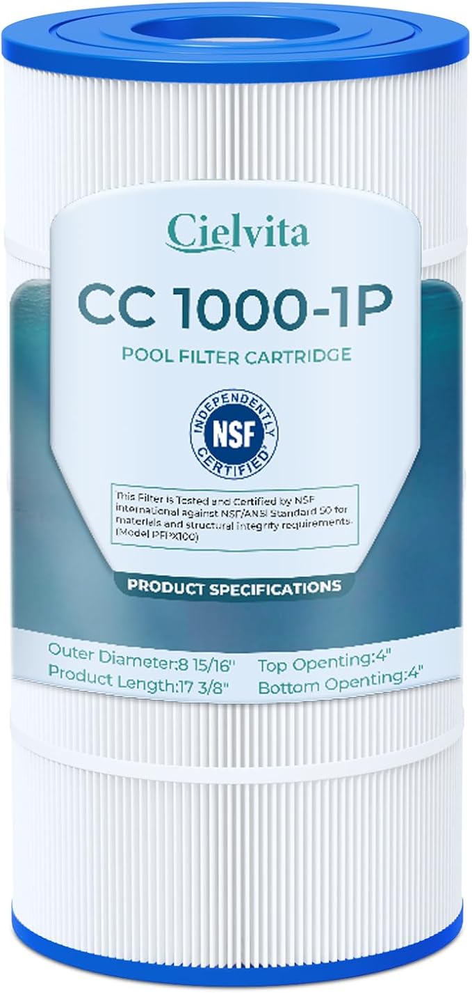 Cielvita PXST100 Pool Filter Cartridge Replacement for Hayward XStream CC1000, 4 oz Media Replaces Pleatco PXST100, Hayward CCX1000RE, Unicel C-8311, Filbur FC-1285, NSF/ANSI 50 Certified, 100 sq.ft