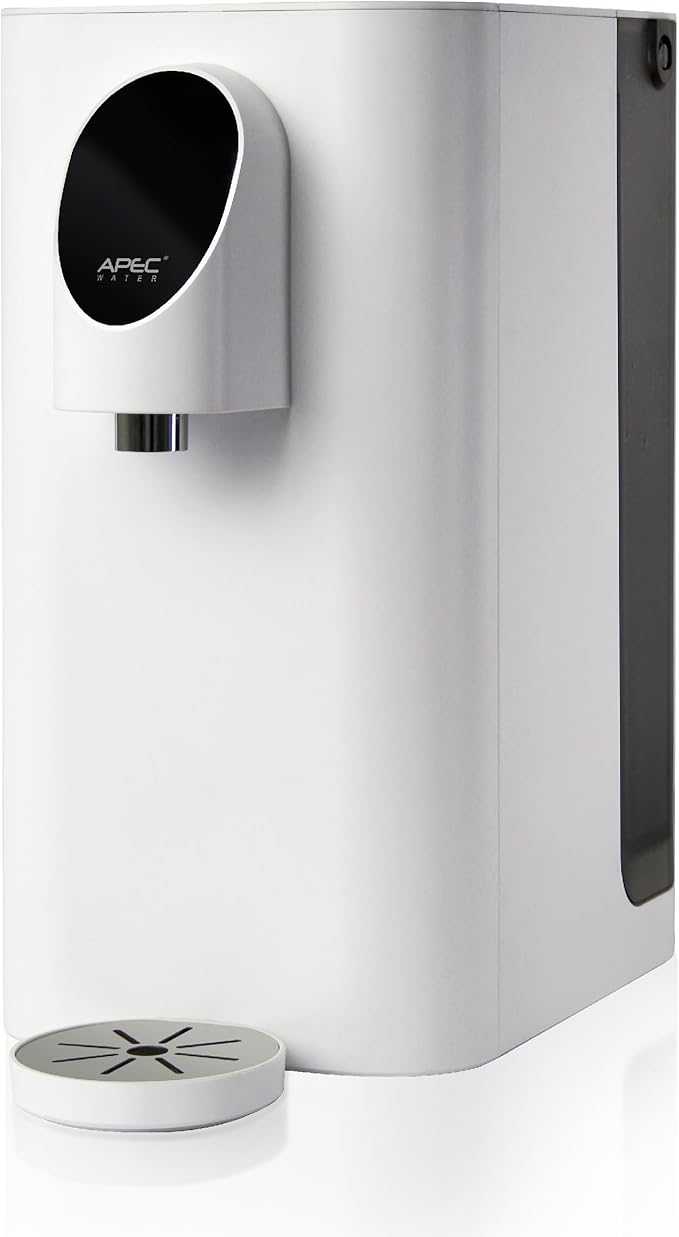 APEC WATER ROCT-Plus Countertop Reverse Osmosis System, Efficient RO Filter 3:1 Pure to Drain, Instant Hot Water ± 2° for Tea, UV Water Filtration