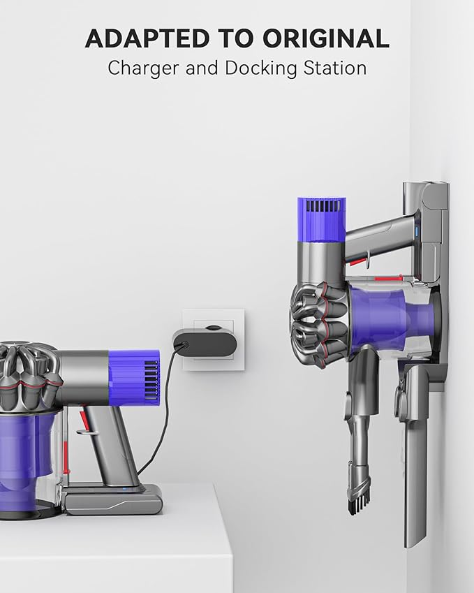 8000mAh Rechargeable Replacement Battery for Dyson V6 Series Vacuum Cleaners, Providing 26 Minutes of Runtime in Standard Mode, Installs in Just 3 Minutes, Includes 2 Pre Filter and 1 Post Filter