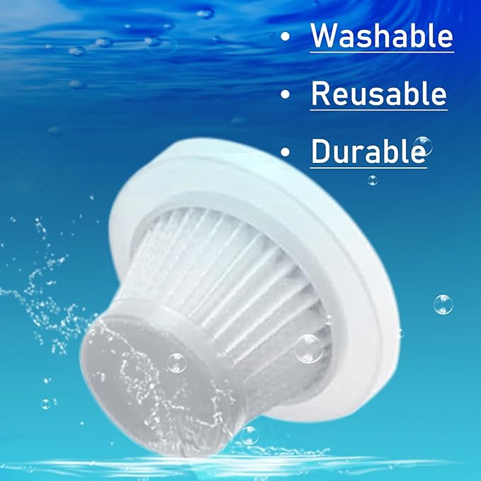 6Pcs HEPA Filter Replacement Vacuum Cleaner Filter Compatible with Compact Cordless Vacuum Cleaner