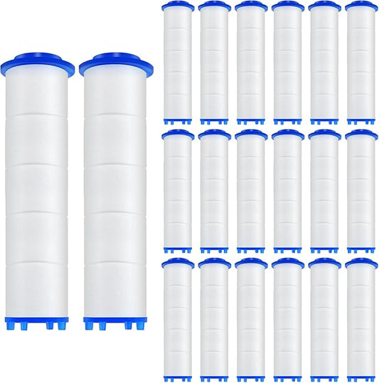 20 Pack Shower Filter Shower Head Filter PP Cotton Filter Handheld, Filter Replacement Filter Tool Suitable for Various Specifications of Shower Heads (3.3 inches)