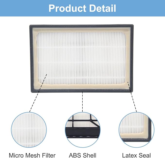 53294 Type O HEPA Cloth Vacuum Bags Replacement + EF-9 53296 HEPA Filter Compatible with Kenmore 31140 31150 BU1017 BU1005, 6 Pack