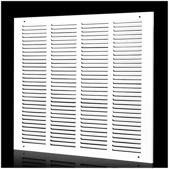 16"x16" Duct Opening Return Air Grille,Air Return Vent Cover Grill for Sidewall and Ceiling,Solid Steel AC Vent Cover HVAC Cold Air Intake Grille Without Filter House,Outer Dimension:17.75WX17.75"H