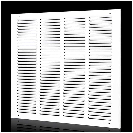 16"x16" Duct Opening Return Air Grille,Air Return Vent Cover Grill for Sidewall and Ceiling,Solid Steel AC Vent Cover HVAC Cold Air Intake Grille Without Filter House,Outer Dimension:17.75WX17.75"H