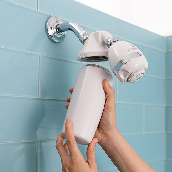 Aquasana Shower Water Filter System Replacement Cartridge - Filters Over 90% of Chlorine - Carbon & KDF Filtration Media - Soften Skin and Hair from Hard Water - AQ-4125